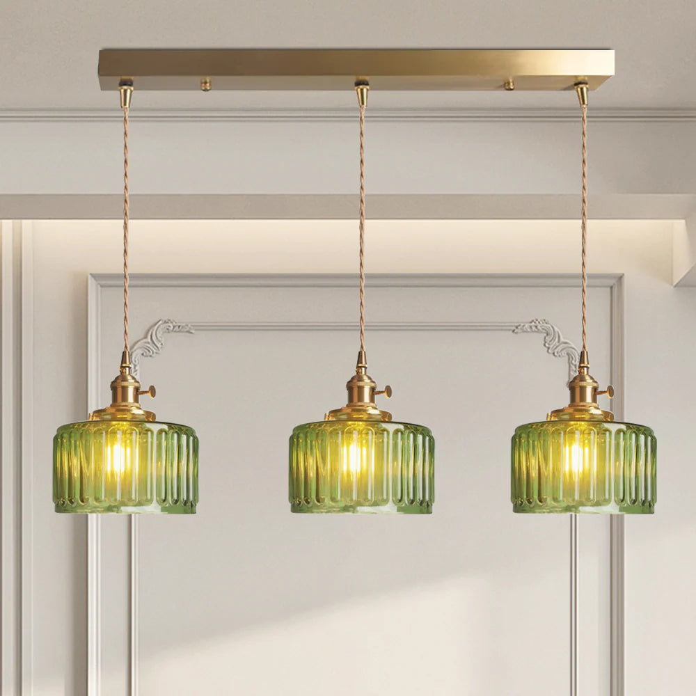 Lampadario in vetro unico e creativo vintage nordico