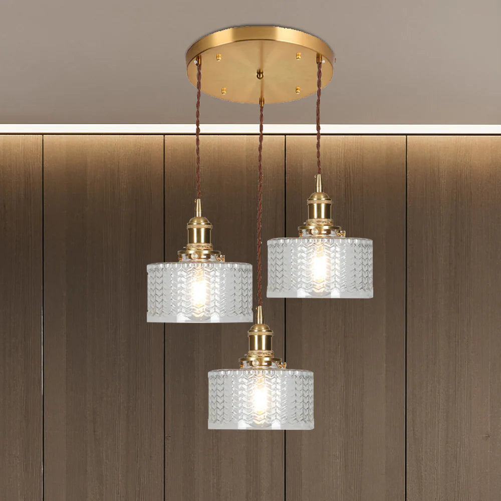 Lampadario in vetro unico e creativo vintage nordico