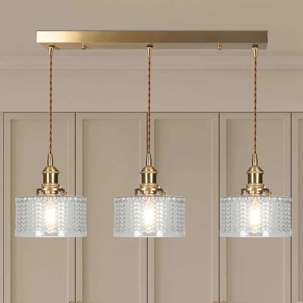 Lampadario in vetro unico e creativo vintage nordico