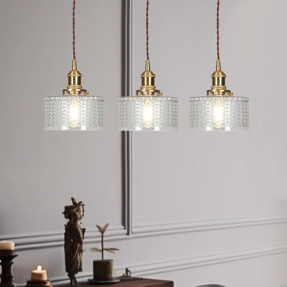Lampadario in vetro unico e creativo vintage nordico