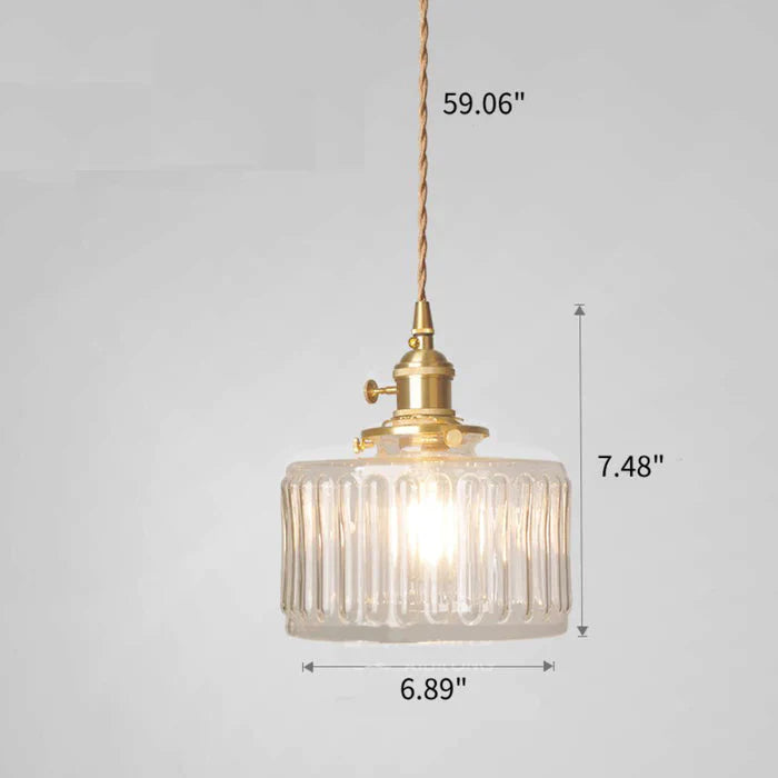 Lampadario in vetro unico e creativo vintage nordico