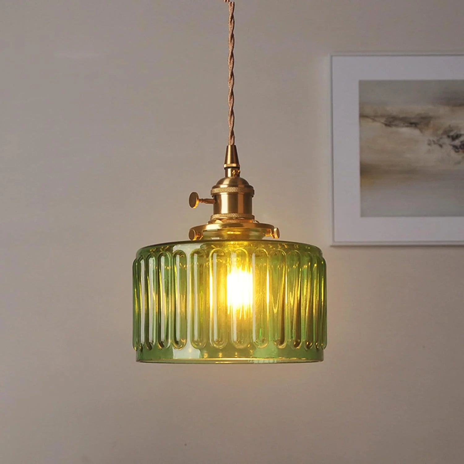 Lampadario in vetro unico e creativo vintage nordico