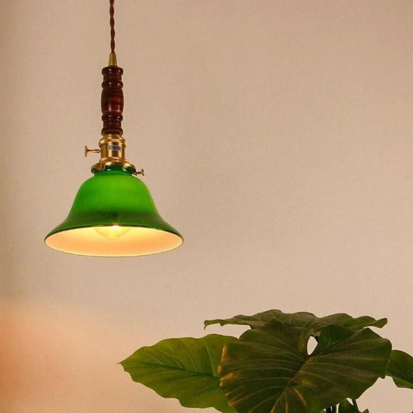 Retro nordisk industriel blonderglas pendellys