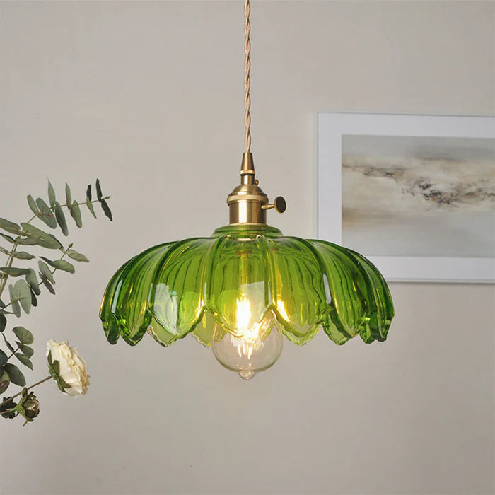 Glarefusion Chic Glass Flower Pendant Lamp