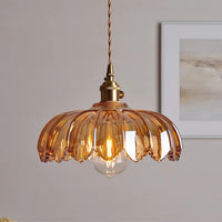Lampada a sospensione fiore in vetro chic garefusion