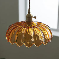 Lampada a sospensione fiore in vetro chic garefusion