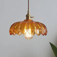 Lampada a sospensione fiore in vetro chic garefusion