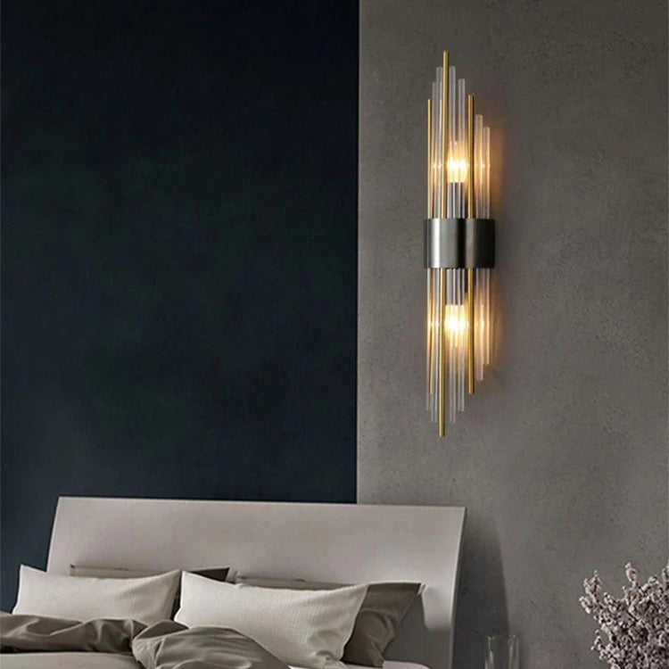 Chic nordisk moderne guld væglampe