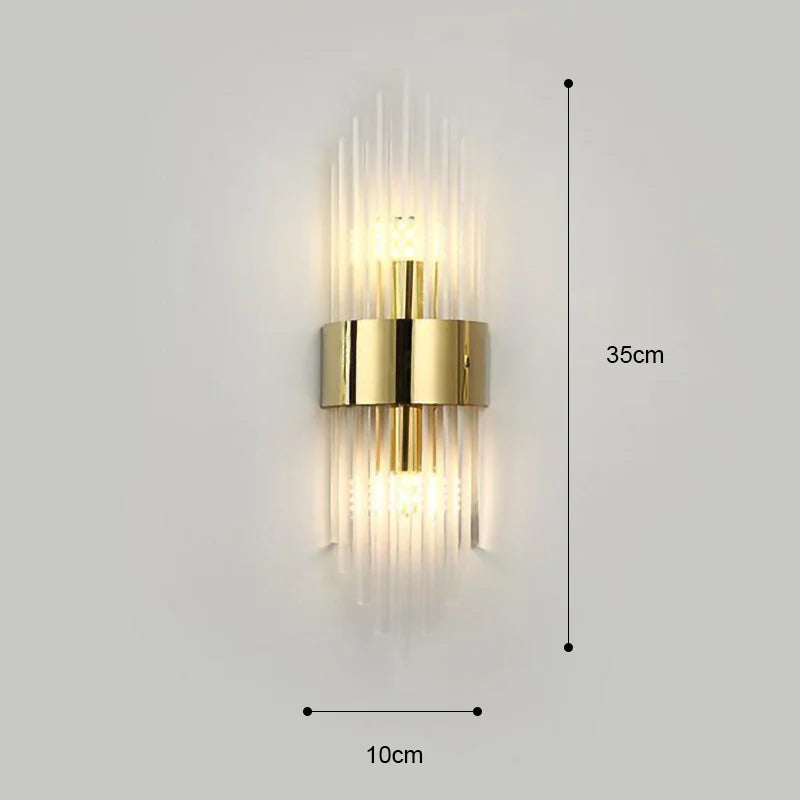 Elegante lampada da parete moderna nordica in oro