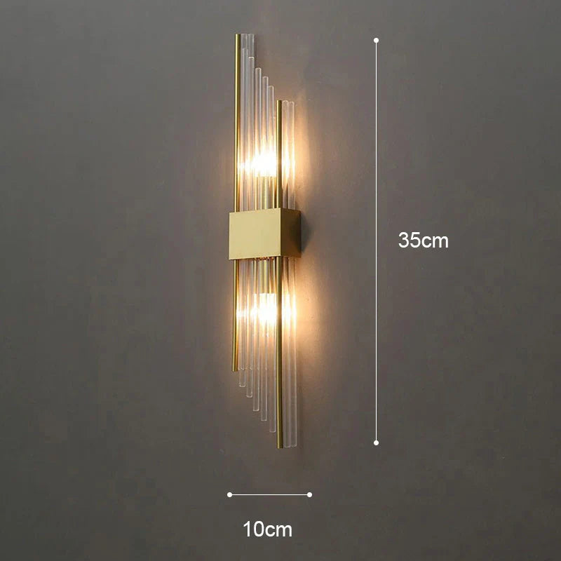 Elegante lampada da parete moderna nordica in oro