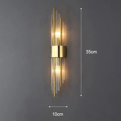 Elegante lampada da parete moderna nordica in oro