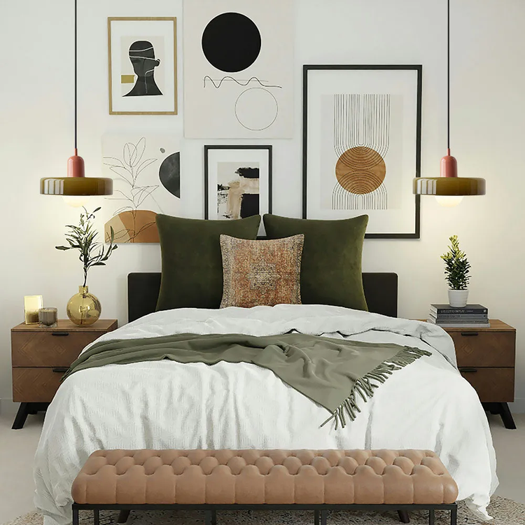 Glarefusion Lampe à suspension LED en verre Bauhaus moderne