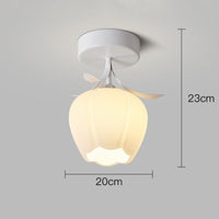 French-Style Stained Glass Flower Lamp