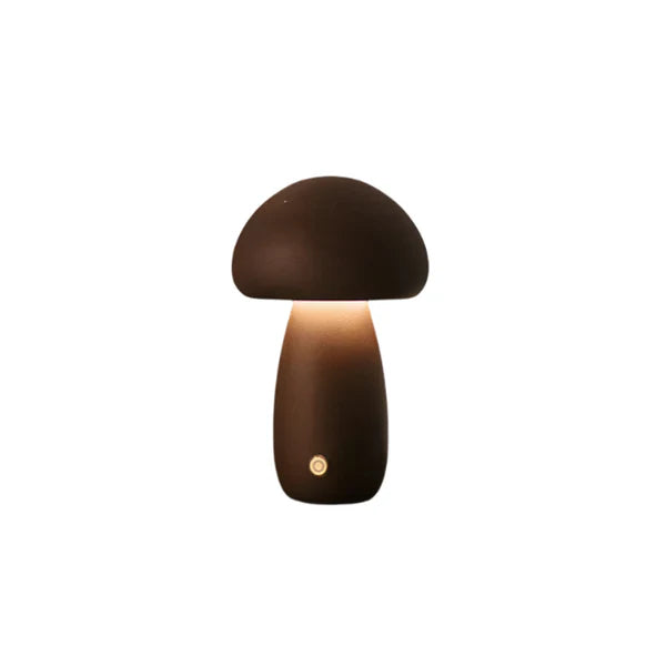 Veilleuse Champignon Mignon En Bois Vintage