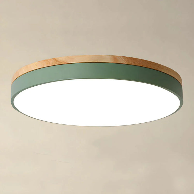 Chic Wood Flush-Mount Ceiling Light