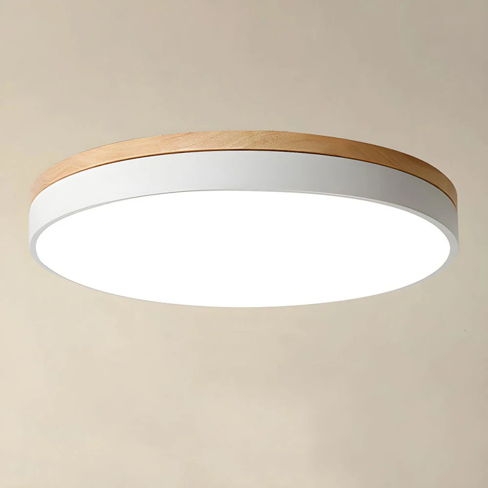 Chic Wood Flush-Mount Ceiling Light