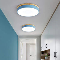 Chic Wood Flush-Mount Ceiling Light