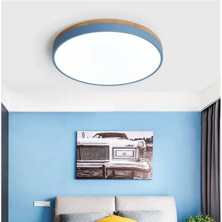 Chic Wood Flush-Mount Ceiling Light