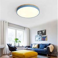 Chic Wood Flush-Mount Ceiling Light