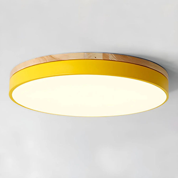 Chic Wood Flush-Mount Ceiling Light