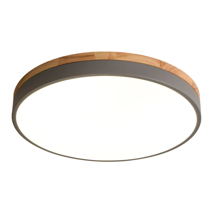 Chic Wood Flush-Mount Ceiling Light