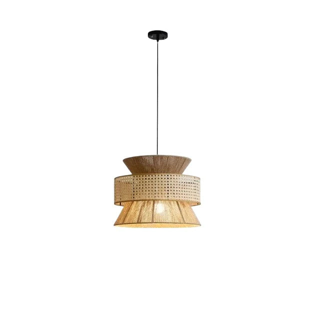 Lampada a sospensione moderna in rattan