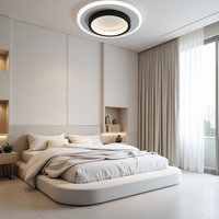 Moderne rund ring metal akrylloftlys