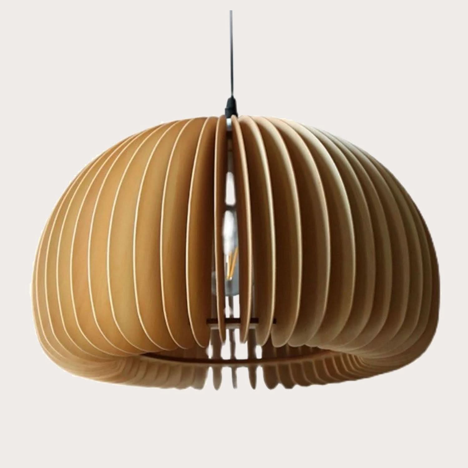 Glarefusion Lampe à suspension créative en bois citrouille