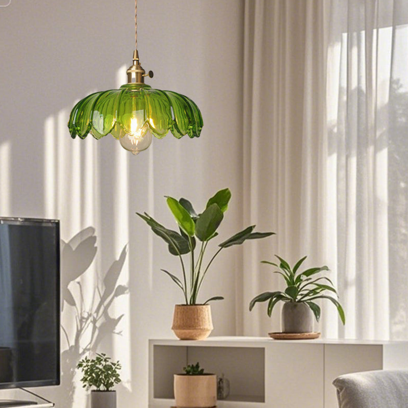 Glarefusion Chic Glass Flower Pendel Lampe