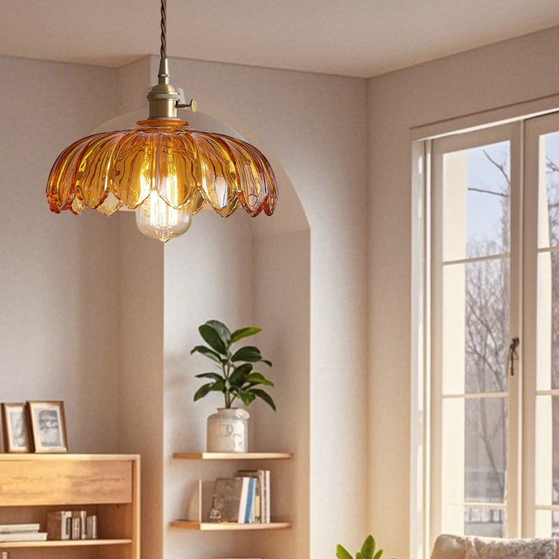 Glarefusion Chic Glass Flower Pendel Lampe