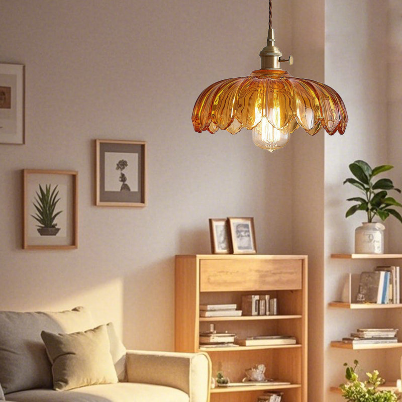 Glarefusion Chic Glass Flower Pendel Lampe