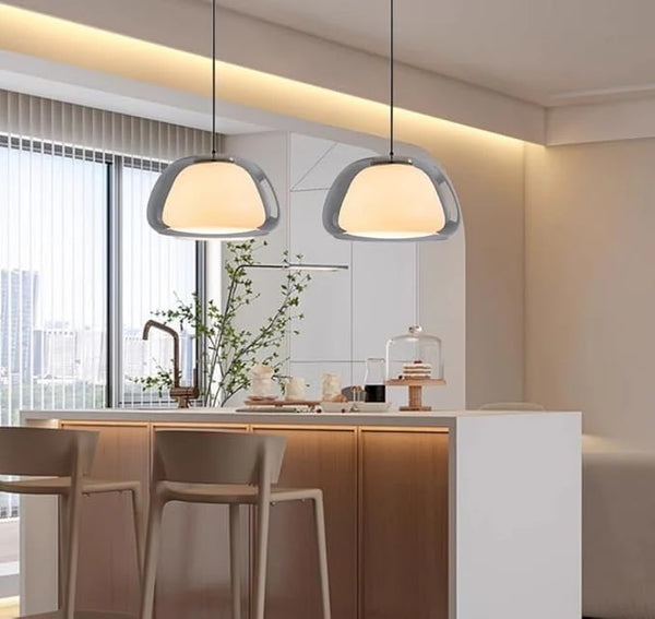 Moderne mælke glas pendellampe