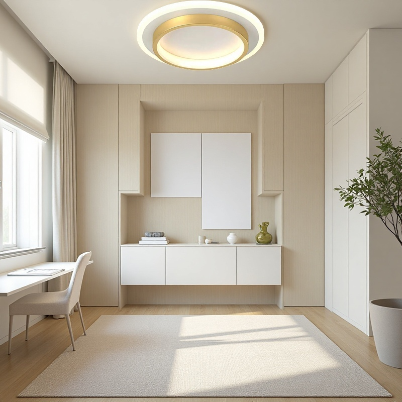 Moderne rund ring metal akrylloftlys