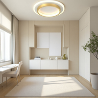 Moderne rund ring metal akrylloftlys