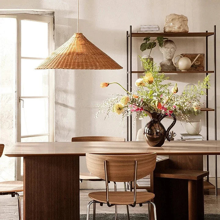 Lampada a sospensione smerlata intrecciata Boho