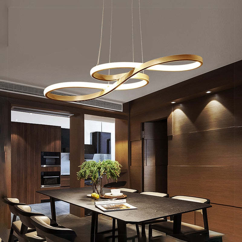 Lampada a sospensione a LED dal design moderno con note musicali