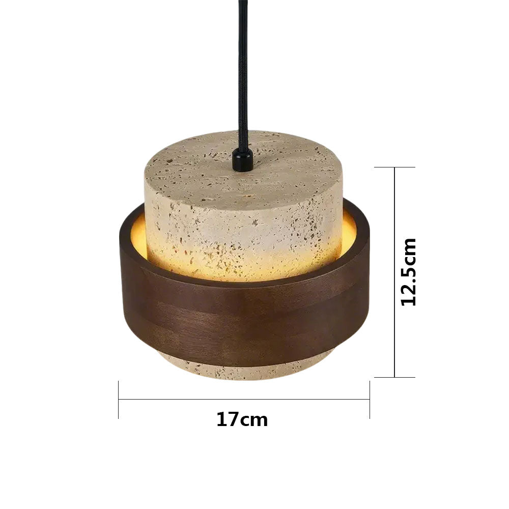 Lampe à suspension rétro en pierre Wabi-Sabi