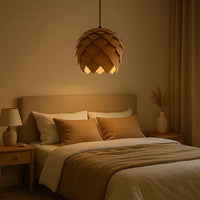 Lampada a sospensione in legno chic moderno