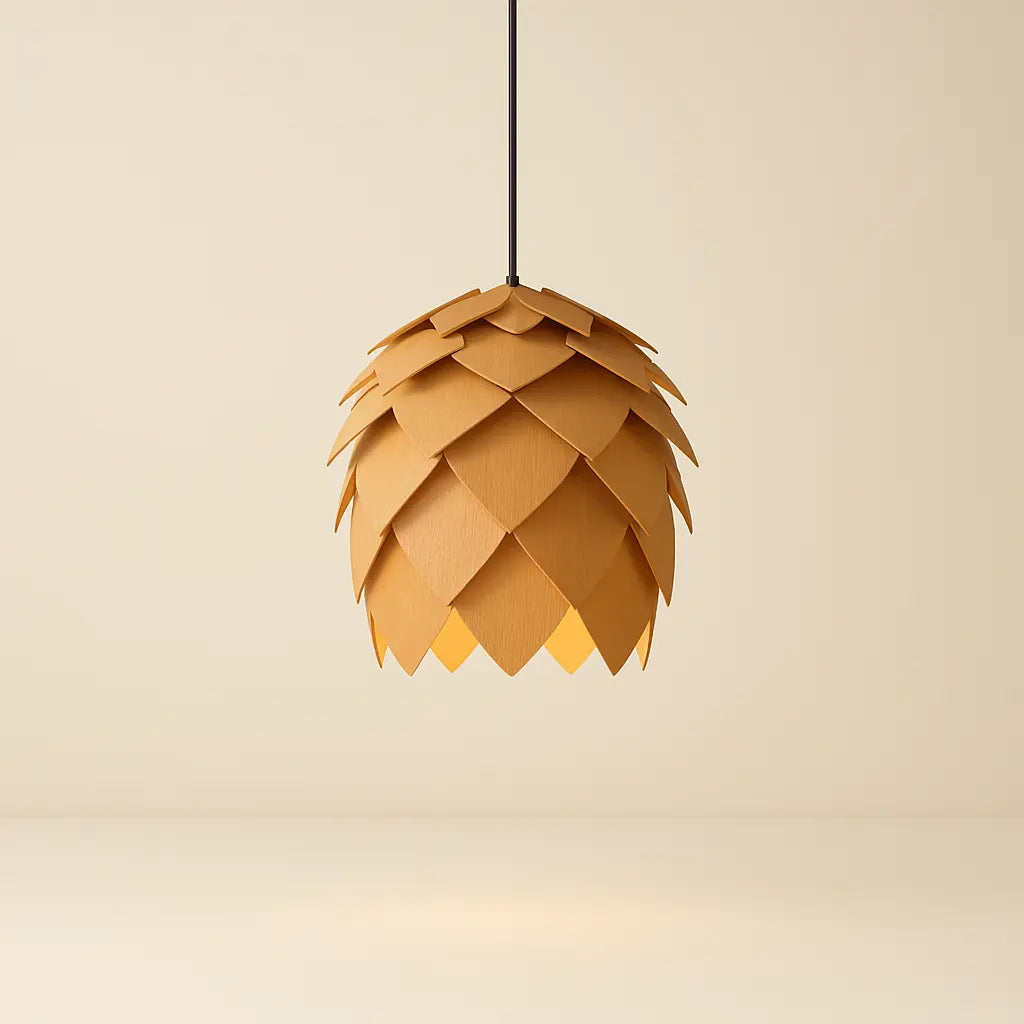 Lampada a sospensione in legno chic moderno