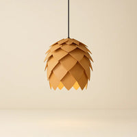 Lampada a sospensione in legno chic moderno