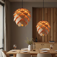 Lampada a sospensione in legno chic moderno