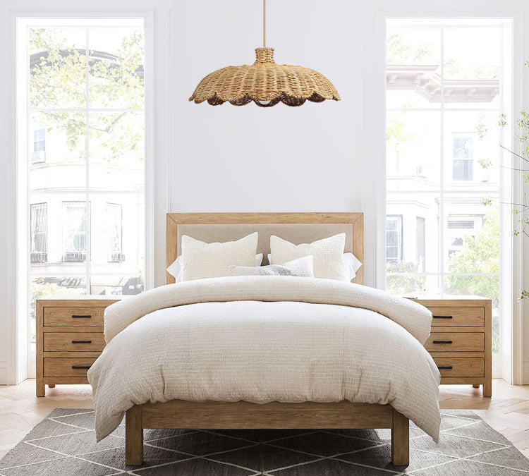 Retro Wave rattan pendel