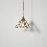 Nordic Style Vintage Brass Pendant Light