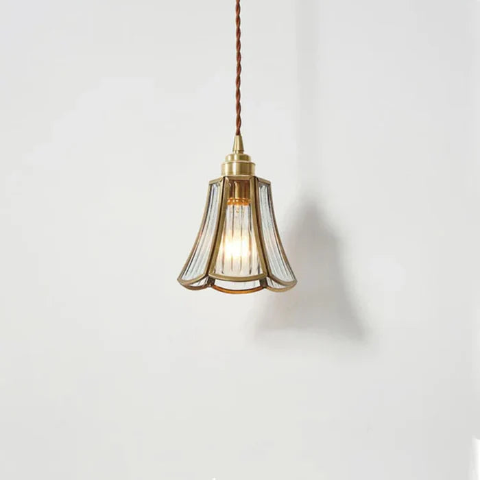 Nordic Style Vintage Brass Pendant Light