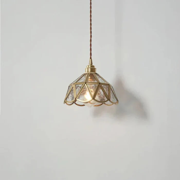 Nordic Style Vintage Brass Pendant Light