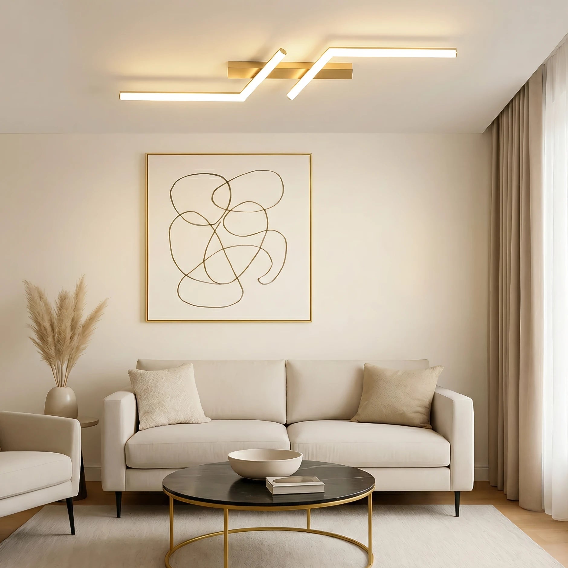 Plafonnier LED moderne simple en aluminium noir