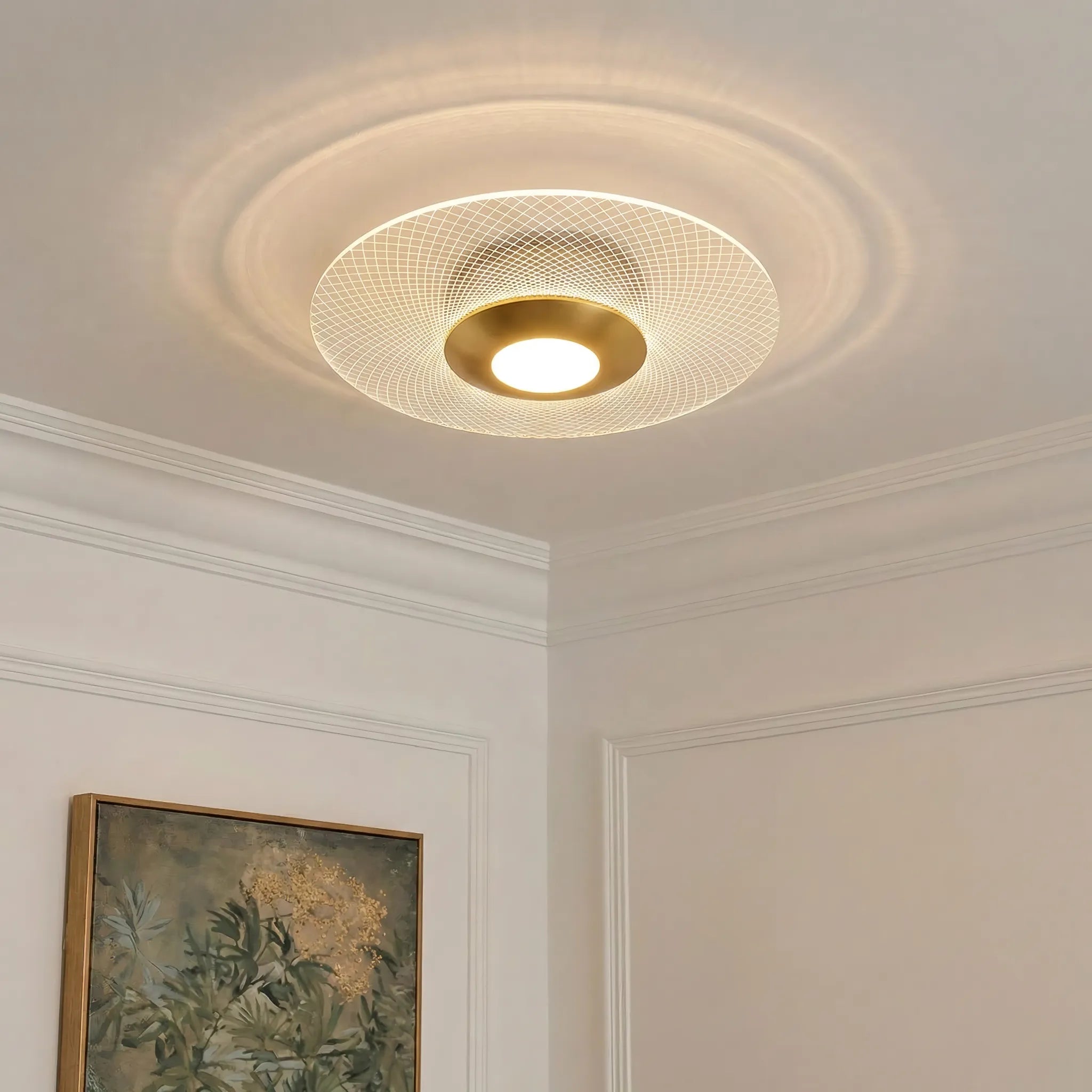 Glarefusion moderne geometrisk kornloftslampe