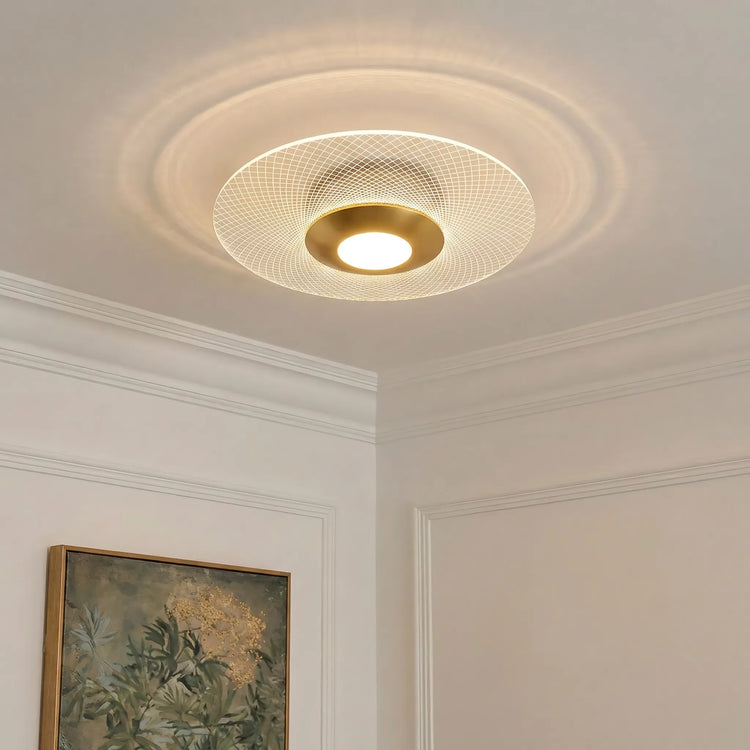 Glarefusion Modern Geometric Grain Ceiling Light