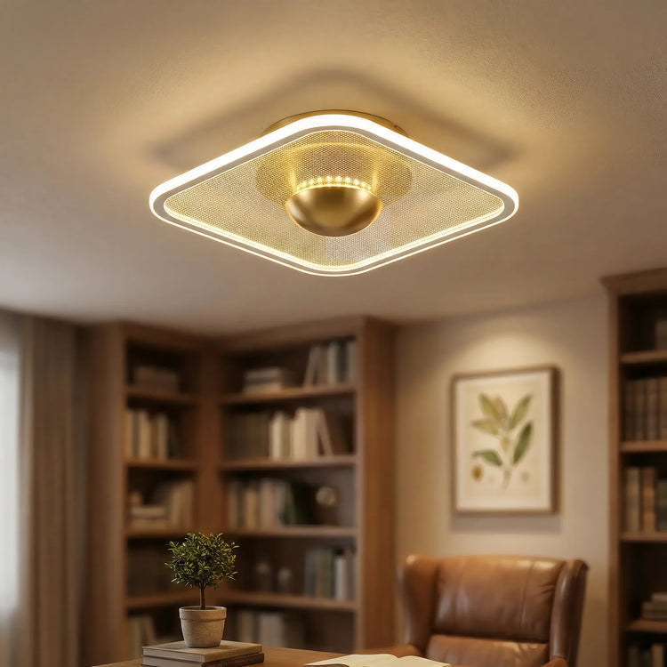 Glarefusion Modern Geometric Grain Ceiling Light