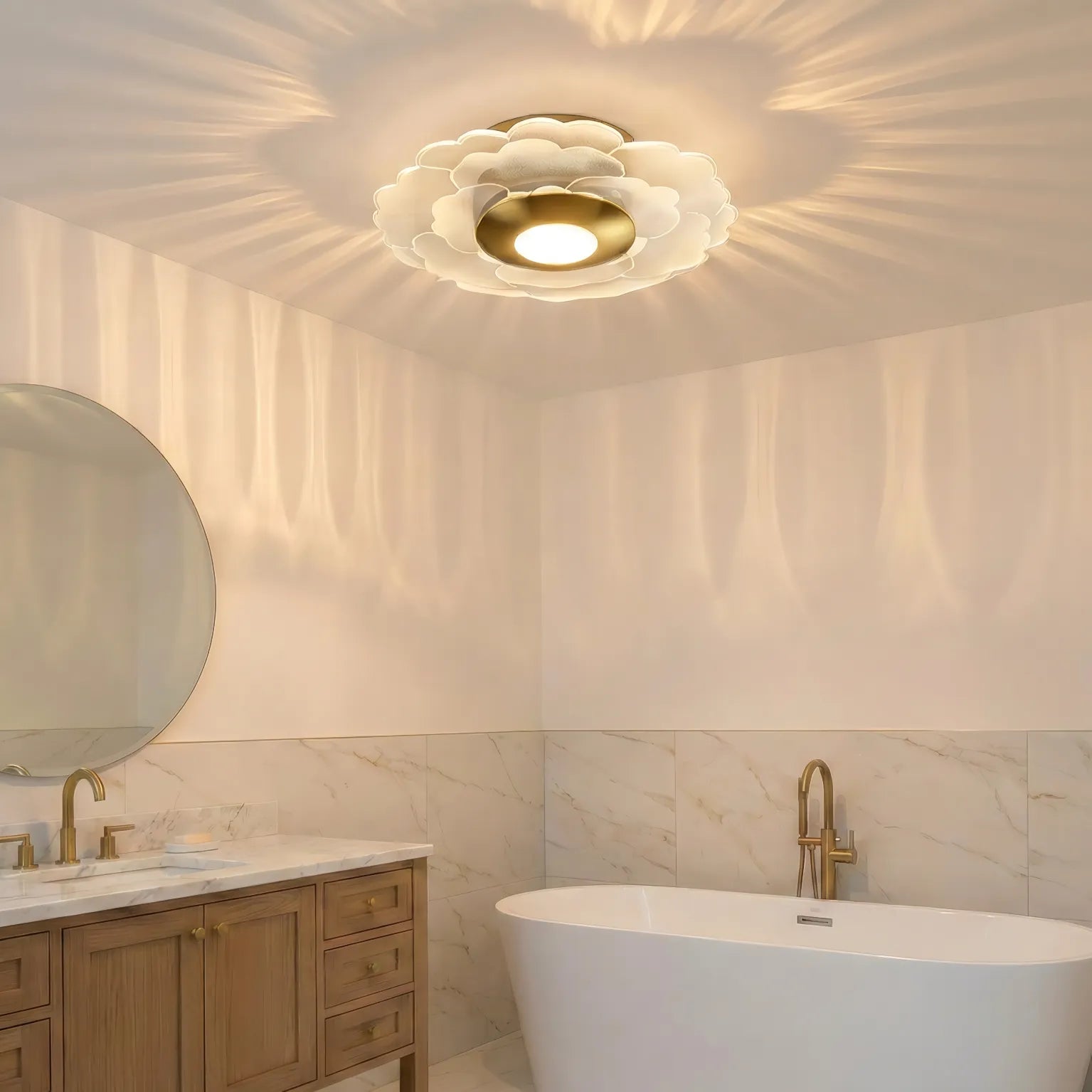 Glarefusion moderne geometrisk kornloftslampe